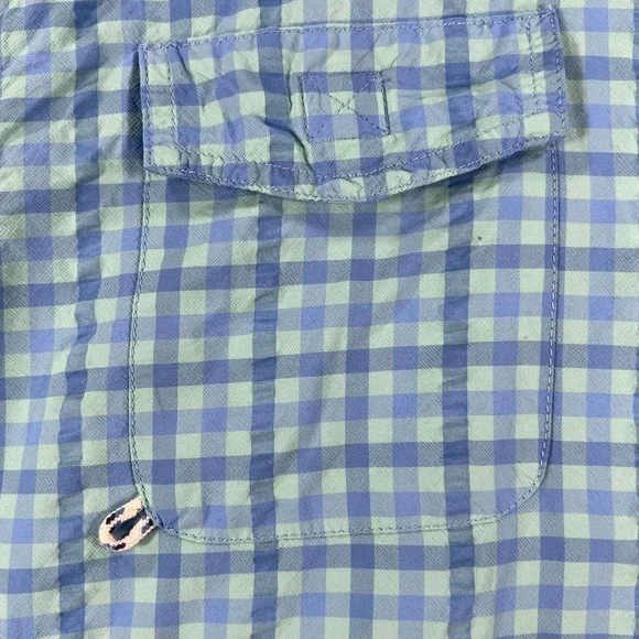 Vineyard Vines Mens Harbor Shirt Small Blue Green Check Long Sleeve Button Down - Picture 8 of 14